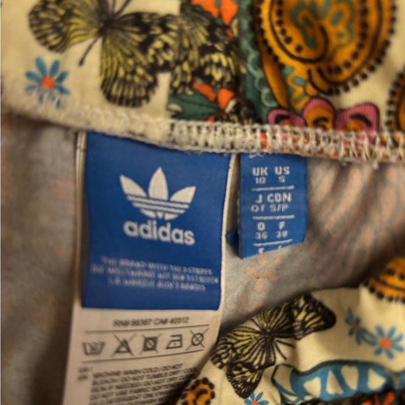 Adidas Blue and Pink Leggings Vibrant Pattern - Picture 2 of 2